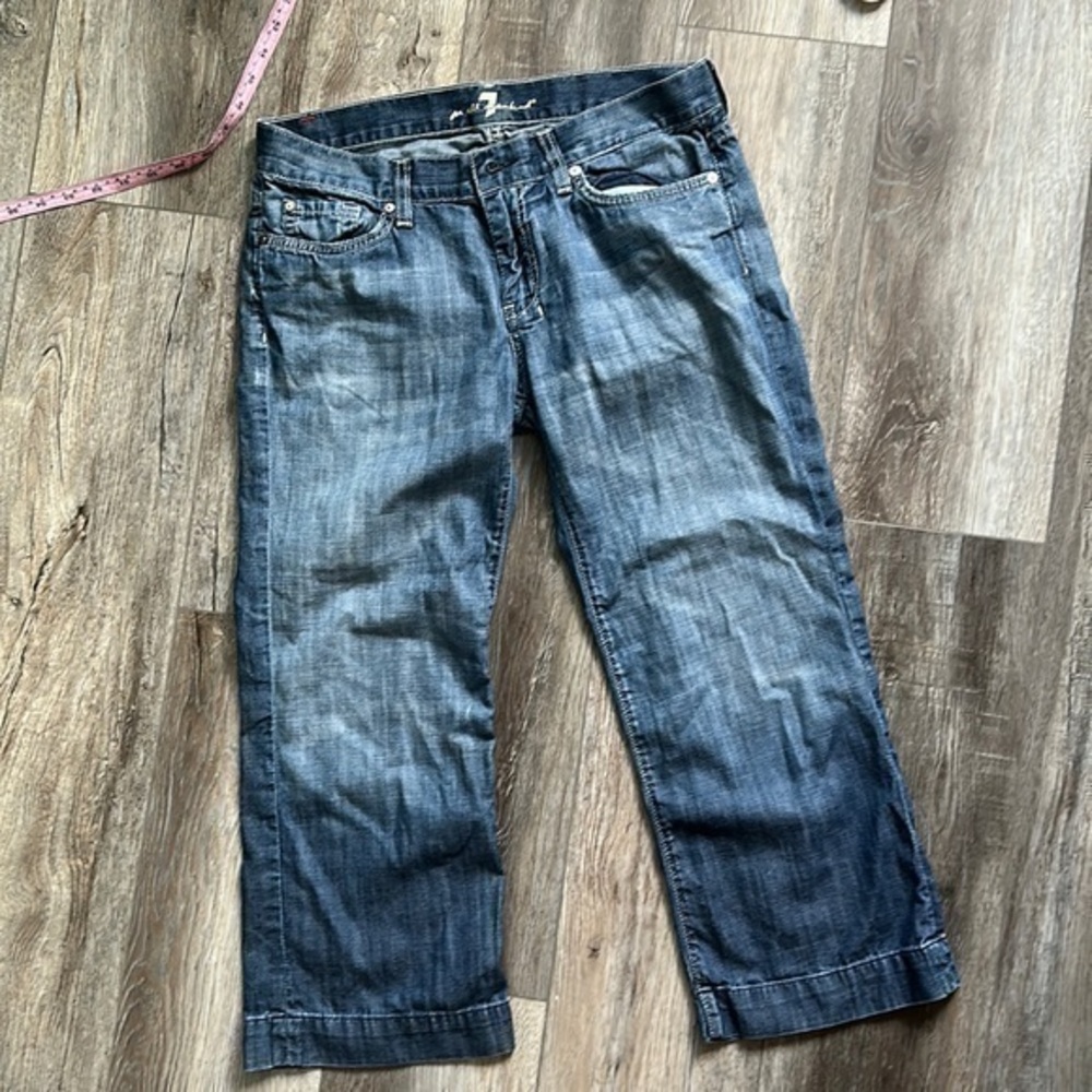 7 for all mankind jeans capris size 29 lightweight straight leg